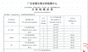 Ultra Air Strilizing test reportUltra Air Strilizing test report